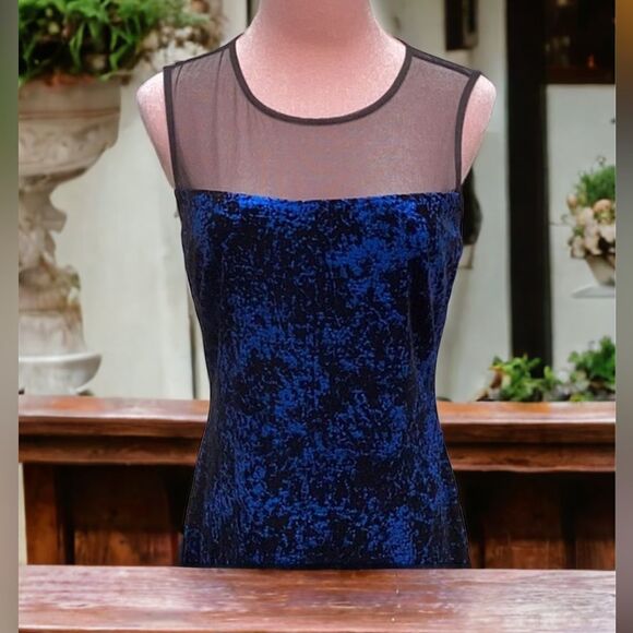 CALVIN KLEIN NWT WOMENS SIZE 4 DRESS KOBALT BLUE/BLACK - Picture 4 of 8